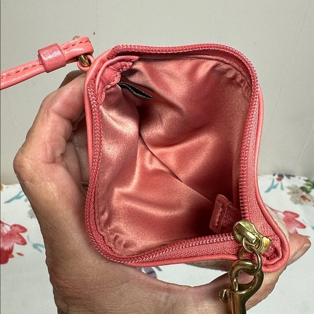 Coach Pink and Gold Geometric Wristlet